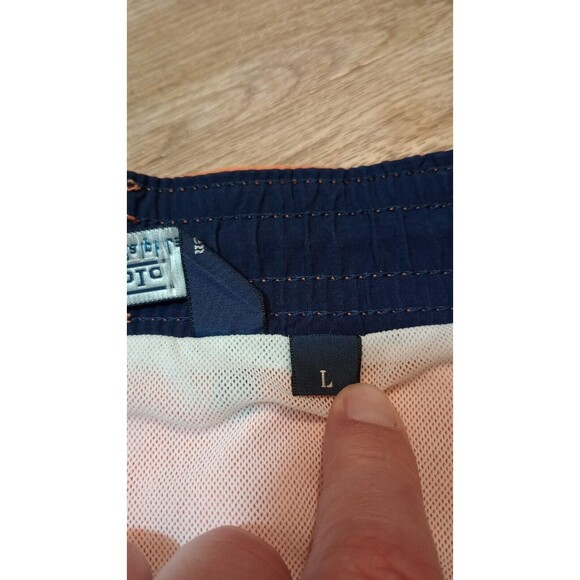 VTG POLO Ralph Lauren Board Shorts Mens Large Orange Nylon Little Pony Trunks 38 - Picture 10 of 16